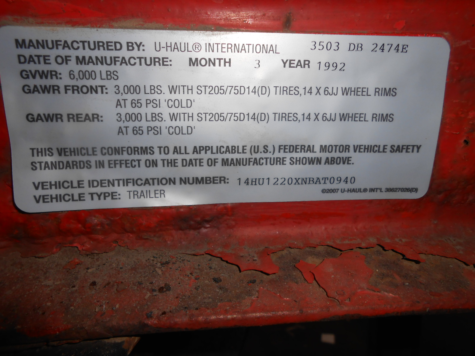 1992 Utility Trailer for Sale in Colorado Springs, CO 80909 UHaul